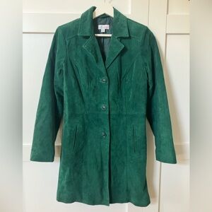 d&co Emerald Green Suede Coat